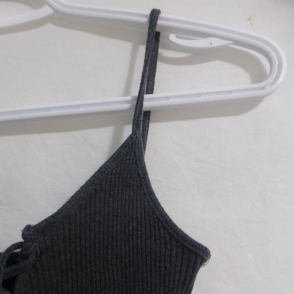 RUMI NEELY, sexy ribbed lacing looped vest cami, size medium, GUC - Picture 4 of 10